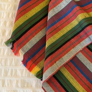 Colourful Striped Fabric Table Runner